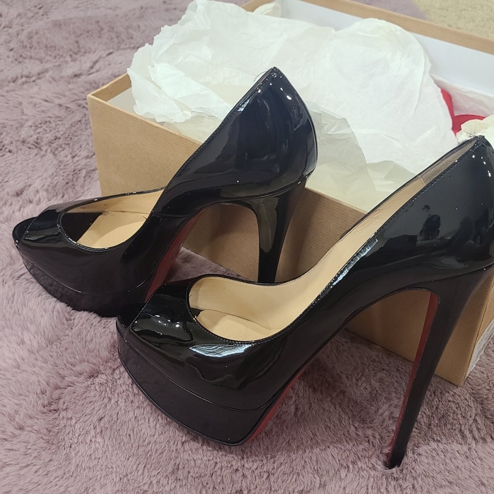 Christian louboutin lady peep 150 patent calf